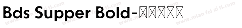 Bds Supper Bold字体转换